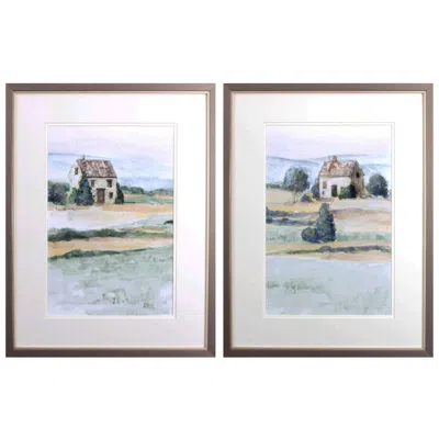 Paragon On The Countryside 19"w X 25"h Framed Art Set Of 2 In Multi