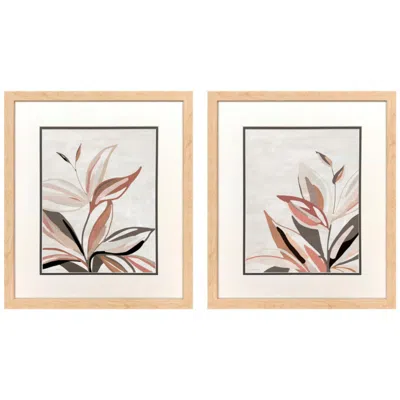 Paragon Organic Quilt 18"w X 21"h Framed Art - Set Of 2 In Multi