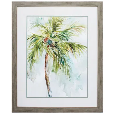 Paragon Palm Breezes I 27"w X 33"h Framed Art In Multi