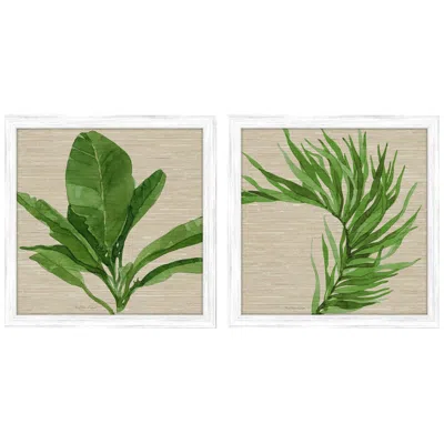 Paragon Palm Isle Ii 26"w X 26"h Framed Art Set Of 2 In Green