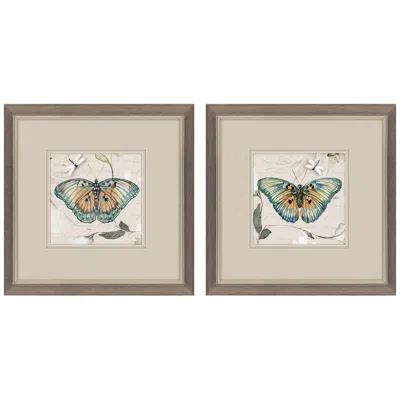 Paragon Papillon 11"w X 11"h Framed Art Set Of 2