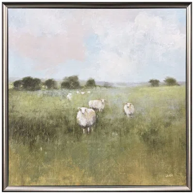 Paragon Pasture 29"w X 29"h Transitional Non-glass Framed Art