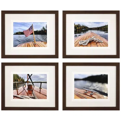 Paragon Peaceful Lake 27" Wide 4-piece Giclee Framed Wall Art Set