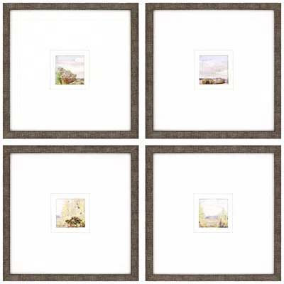 Paragon Petite Placid 13"w X 13"h Traditional Framed Art Set Of 4
