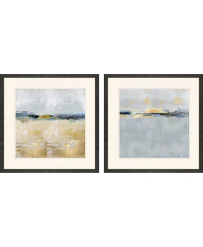 Paragon Picture Gallery Gentle Horizon Ii Framed Art, Set Of 2 In Blue