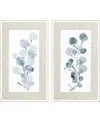 Paragon Picture Gallery Gray Botanical Framed Art, Set Of 2 In Gray