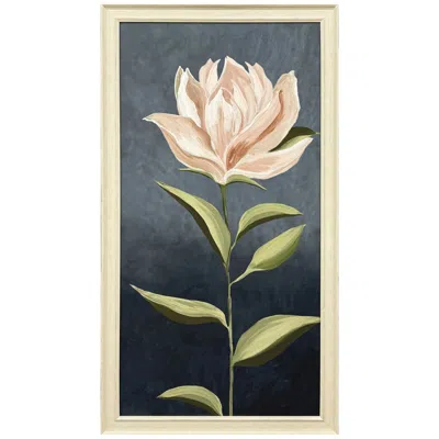 Paragon Pink Magnolia Flora Ii 28"w X 52"h Transitional Framed Art