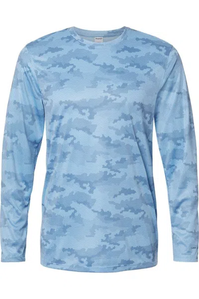 Paragon Pompano Performance Camo Long Sleeve T-shirt In Blue