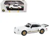 Paragon Porsche 911 Carrera Rsr 3.0 Grand Prix White With Gold Stripes And Wheels 1/64 Diecast Model Car By  In White