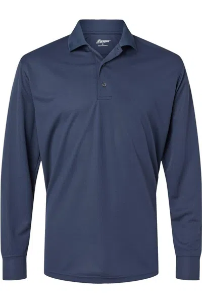 Paragon Prescott Long Sleeve Polo In Blue
