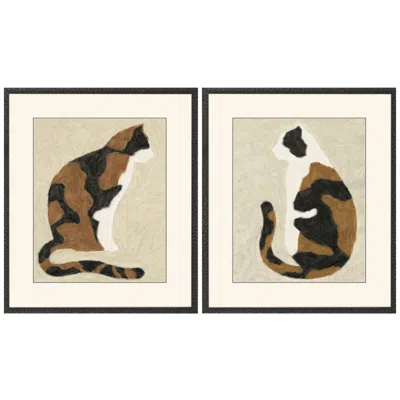 Paragon Quiet Listener 23"w X 27"h Framed Art Set Of 2 In White