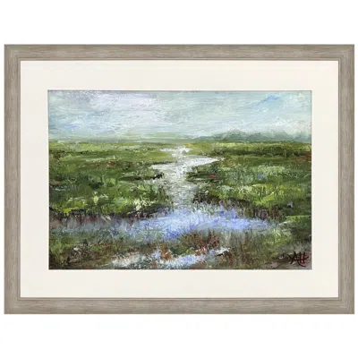 Paragon Rainy Day Marsh 48"w X 36"h Framed Wall Art