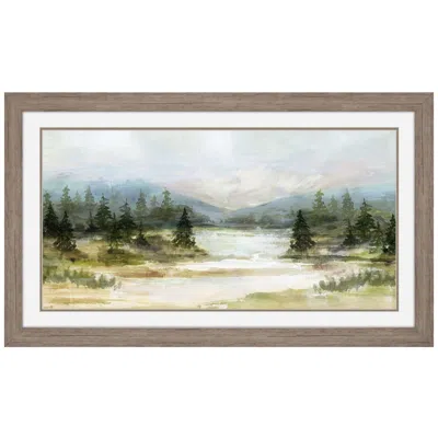 Paragon River View Ii 36"w X 21"h Framed Art In Multi