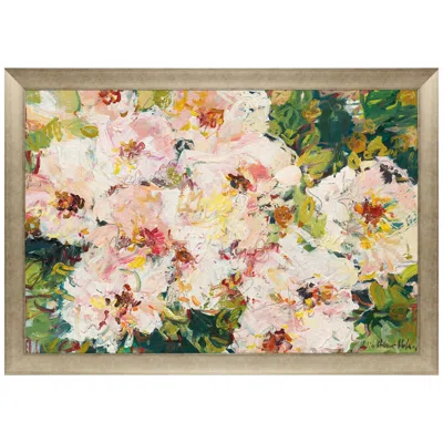 Paragon Rose Hedge 53"w X 37"h Framed Art