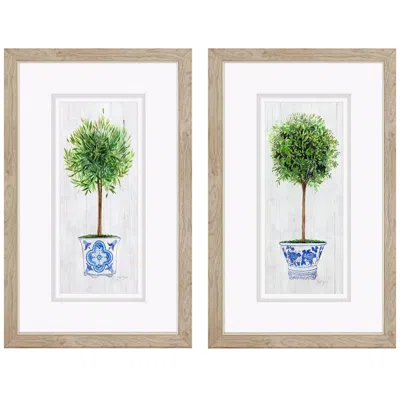 Paragon Rosemary Thyme 19"w X 31"h Framed Art Set Of 2 In Brown