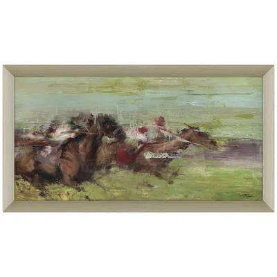 Paragon Running 42"w X 23"h Contemporary Framed Art