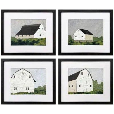 Paragon Rural Escape 24"w X 20"h Modern Framed Art Set Of 4