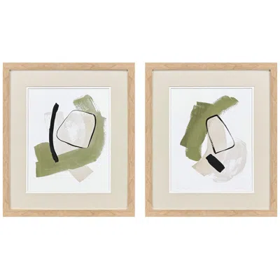 Paragon Sage Treasures I 18"w X 21"h Contemporaryframed Art Set Of 2