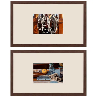 Paragon Sailboat Rigging I 45"w X 27"h Framed Art - Set Of 2 In Multi