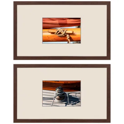 Paragon Sailboat Rigging Ii 45"w X 27"h Framed Art - Set Of 2 In Multi