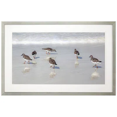 Paragon Sandpiper Reflections 52" Wide Rectangular Framed Wall Art