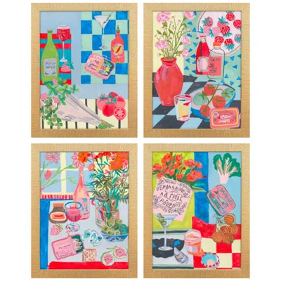 Paragon Saucy Secrets 14"w X 18"h Framed Art - Set Of 4 In Multi