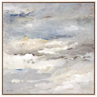Paragon Sea Meets Sky 38"w X 38"h Framed Art In Multi