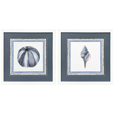 Paragon Seaside Blues Iii 17"w X 17"h Framed Art Set Of 2