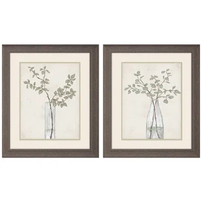 Paragon Serenity Leaves 19"w X 23"h Framed Art Set Of 2