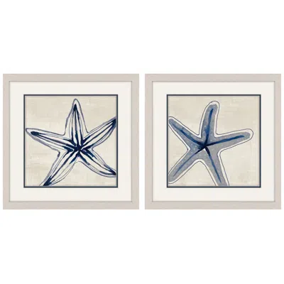 Paragon Shades Of Starfish 17"w X 17"h Framed Art Set Of 2
