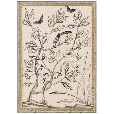 Paragon Shimmering Garden Ii 39" High Framed Giclee Wall Art