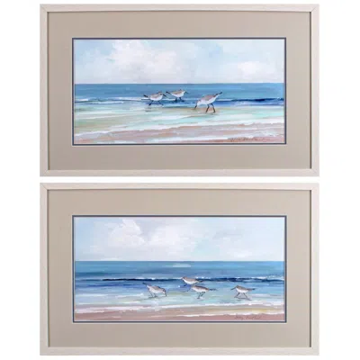 Paragon Shore Searching 31"w X 19"h Framed Art Set Of 2 In Brown