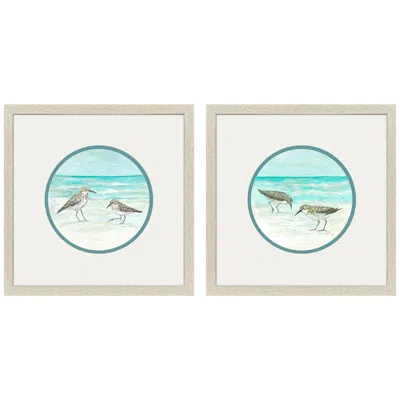 Paragon Shoreline Duo 17"w X 17"h Framed Art Set Of 2