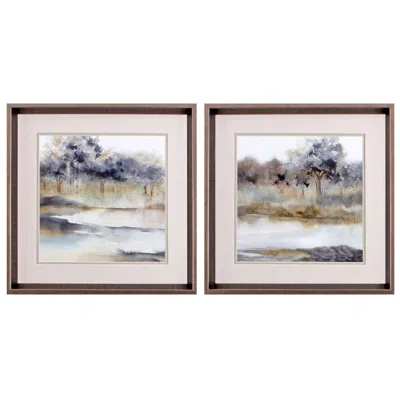 Paragon Silent Waters 17"w X 17"h Framed Art Set Of 2