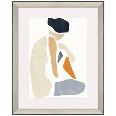 Paragon Silhouette Blocks Poise 44" Wide Framed Giclee Wall Art