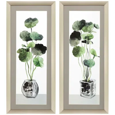 Paragon Simple Glass 43" High 2-piece Giclee Framed Wall Art Set