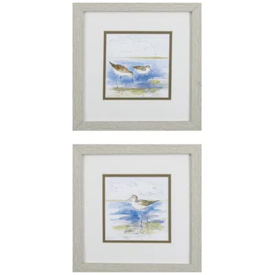 Paragon Sketchy Shore Birds 11"w X 11"h Framed Art Set Of 2
