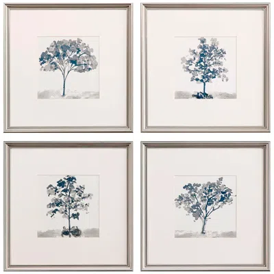 Paragon Slate Trees 17" Square 4-piece Framed Giclee Wall Art Set