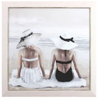 Paragon Soaking Up Sun 28"w X 28"h Framed Art In White