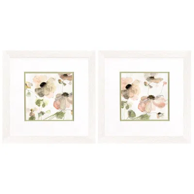 Paragon Soft Spring Pop 11"w X 11"h Framed Art Set Of 2