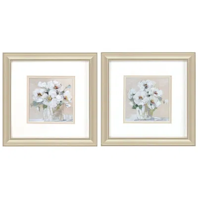 Paragon Soft Whites 12"w X 12"h Framed Art Set Of 2 In Brown