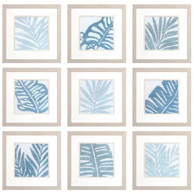 Paragon Spa Palms 13"w X 13"h Framed Art Set Of 9