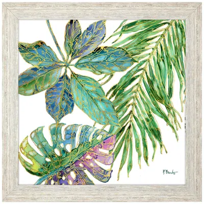 Paragon Spectrum Palm Fronds Iv 28"w X 28"h Non-glass Framed Art