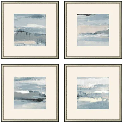 Paragon Splendid Blues 21"w X 21"h Framed Art Set Of 4