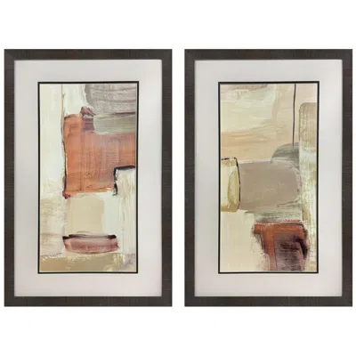 Paragon Spontaneous Living 20"w X 32"h Framed Wall Art Set Of 2 In Multi