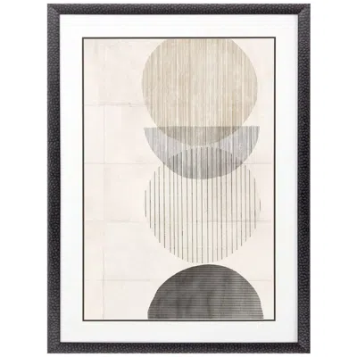 Paragon Stitched Spheres I 33"w X 45"h Framed Art In Multi