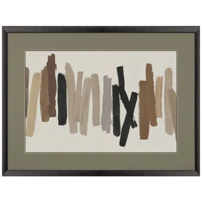Paragon Strokes In Brown I 47"w X 35"h Framed Art In Gray