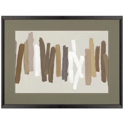 Paragon Strokes In Brown Ii 47"w X 35"h Framed Art