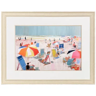 Paragon Summer Days On Beach I 42"w X 32"h Framed Wall Art
