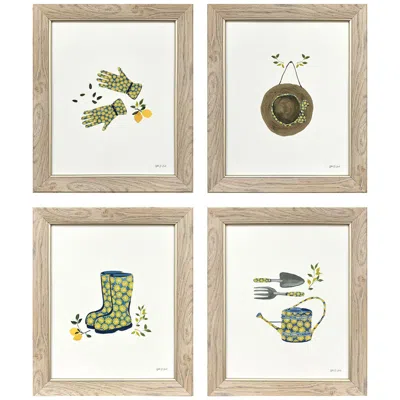 Paragon Summer Garden 14"w X 17"h Framed Art Set Of 4